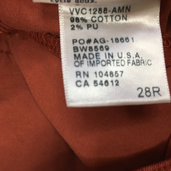 AG ADRIANO GOLDSCHMIED Rust/Brick Corduroy The Legging Super Skinny Jeans - Picture 4 of 12